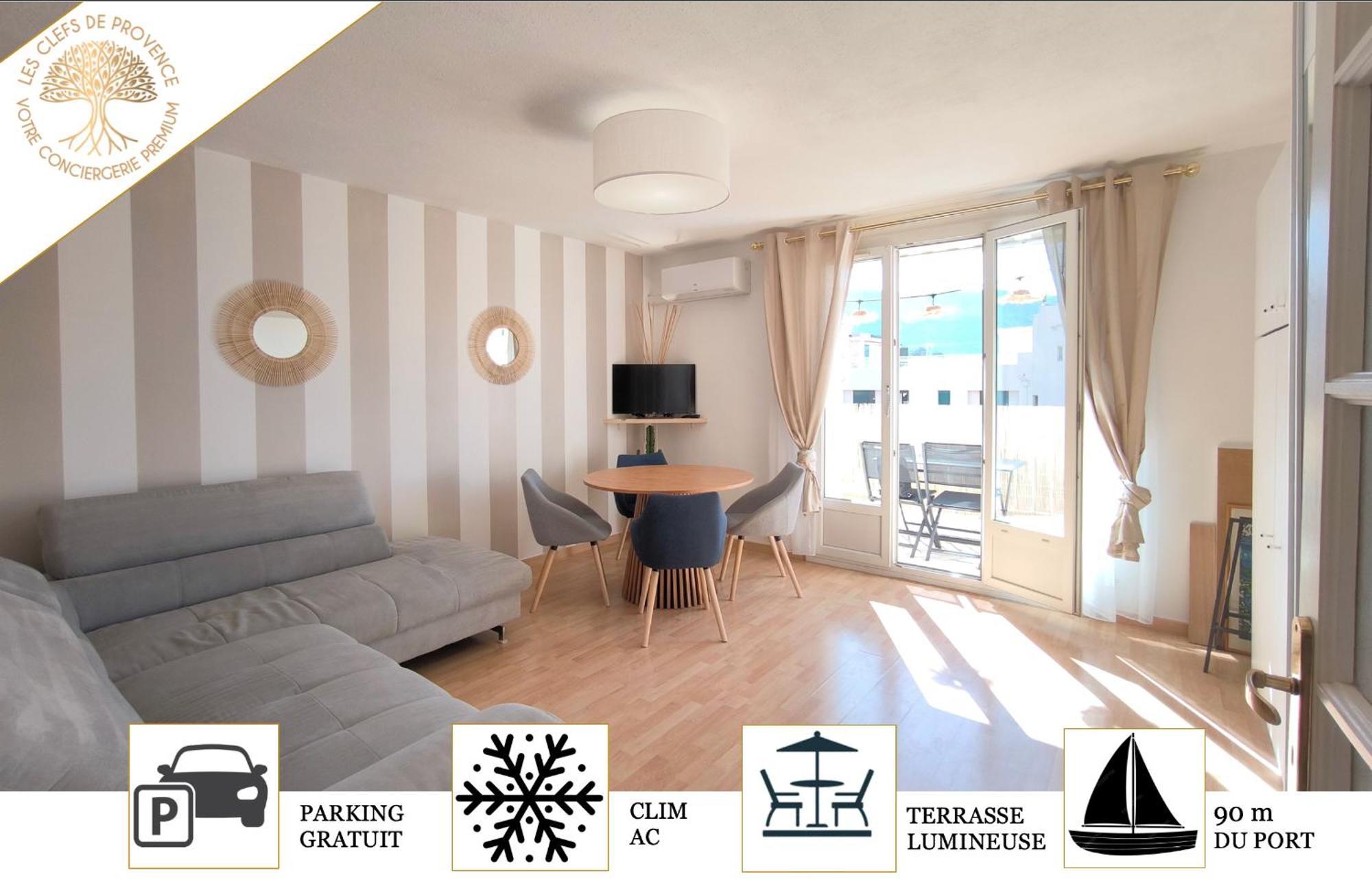 Puerto Cabana - Grand Studio Avec Parking Et Terrasse Vue Port Cassis Exterior photo